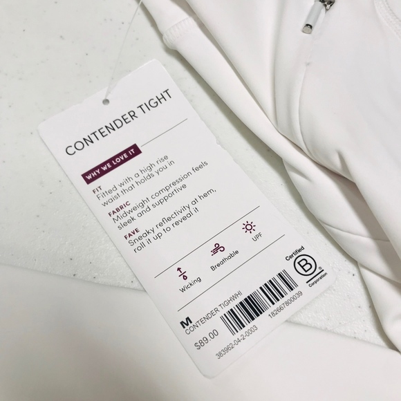 NEW Athleta White Contender Tight MEDIUM - Picture 4 of 8
